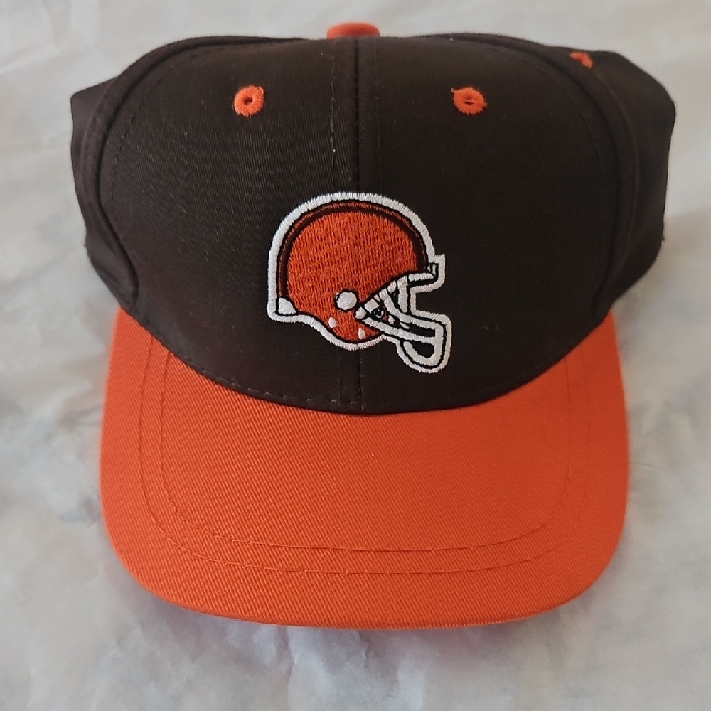 Brown and Orange Football Cap